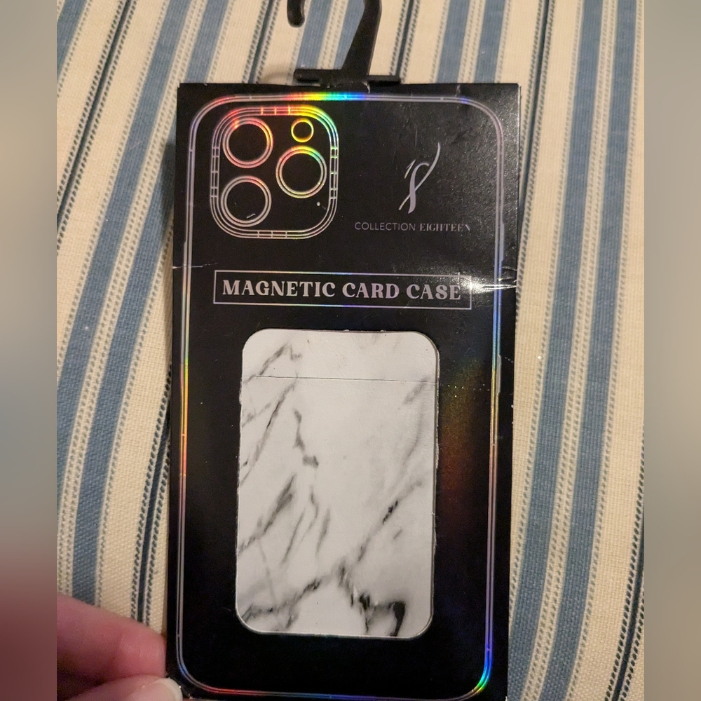 2 For $5! NIP! Vegan Leather Magnetic Phone Card Case